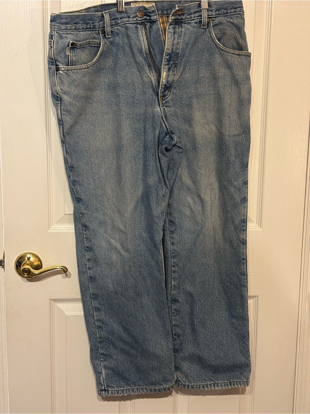 L.L. Bean Men's Relaxed Light Blue Denim Jeans